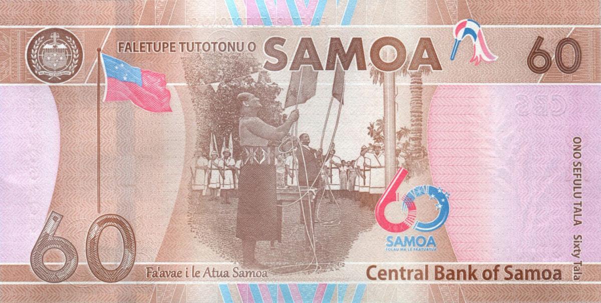 Back of Samoa p46: 60 Tala from 2023