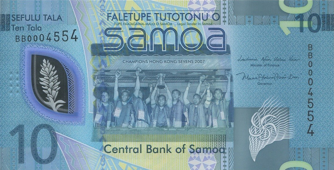 Front of Samoa p48: 10 Tala from 2023