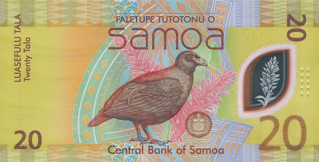 Back of Samoa p49a: 20 Tala from 2023