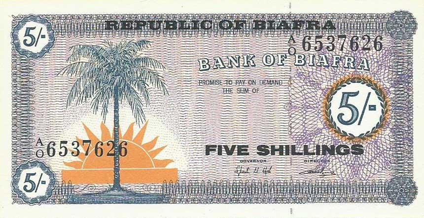 Front of Biafra p1: 5 Shillings from 1967