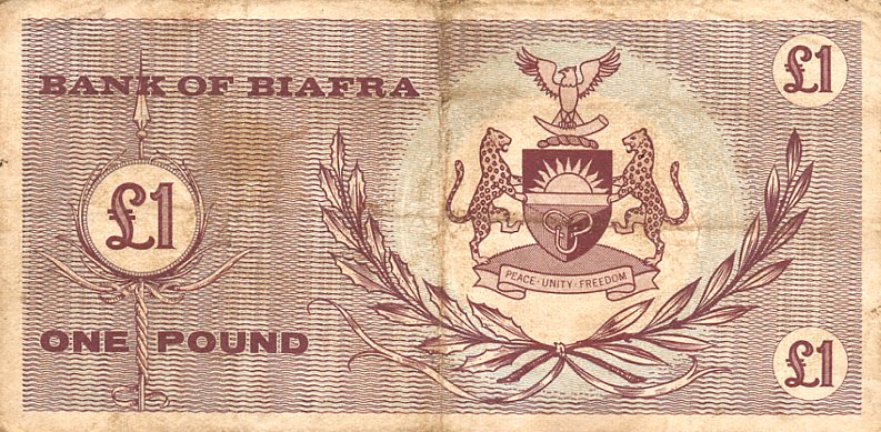 Back of Biafra p2: 1 Pound from 1967