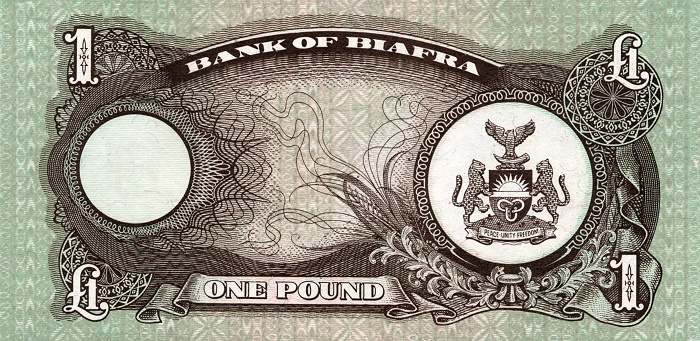 Back of Biafra p5a: 1 Pound from 1968