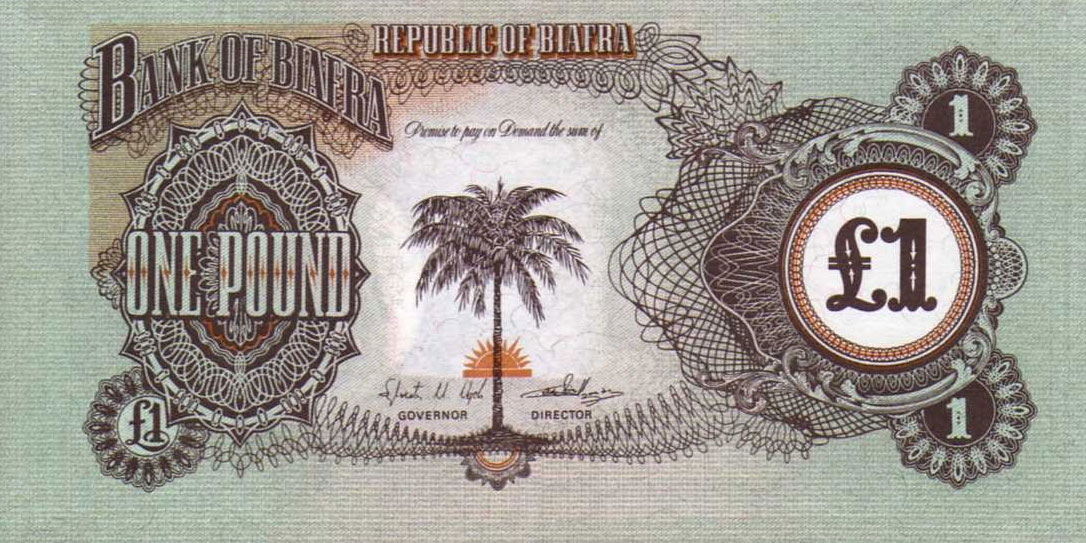 Front of Biafra p5b: 1 Pound from 1968