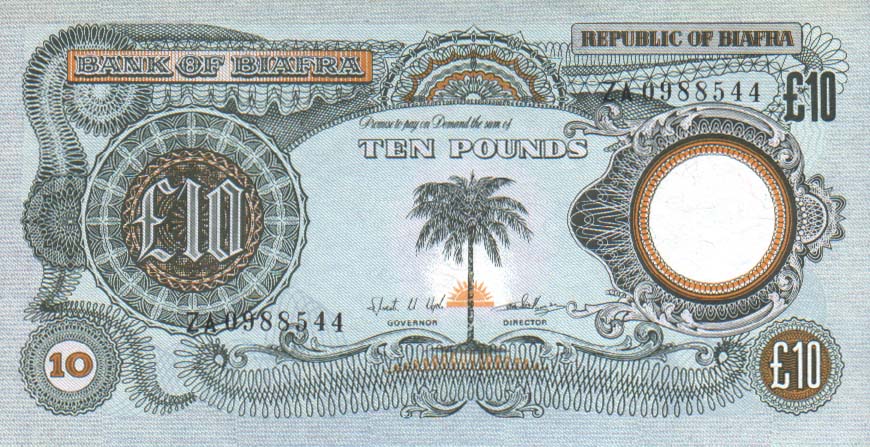 RealBanknotes Biafra P7a 10 Pounds From 1968 realbanknotes-biafra-p7a-10-pounds-from-1968