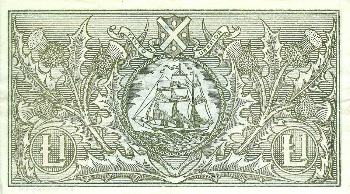 Back of Scotland p100b: 1 Pound from 1955