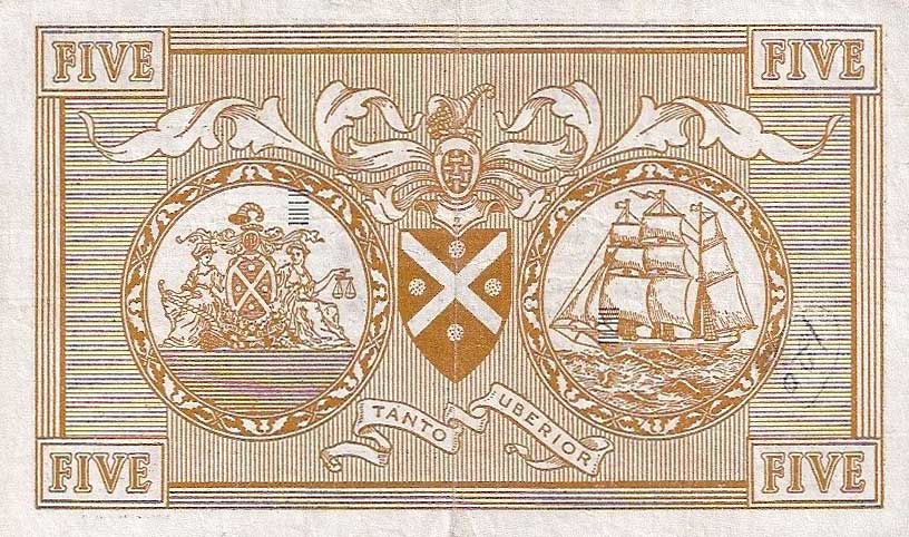 Back of Scotland p106d: 5 Pounds from 1967