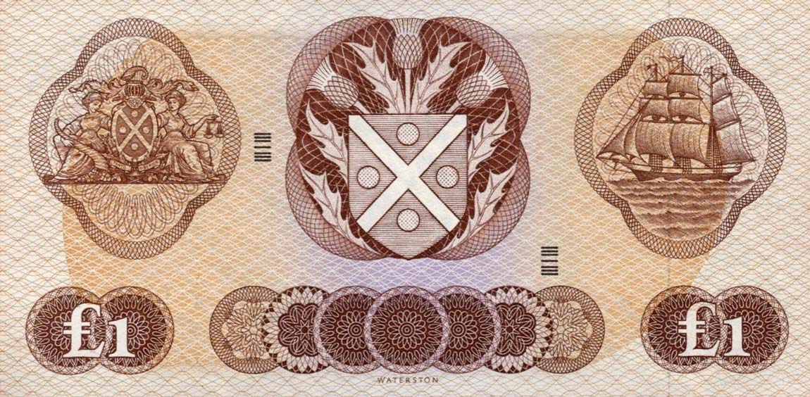 Back of Scotland p109b: 1 Pound from 1969