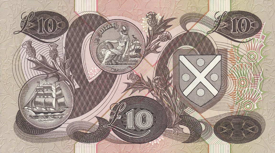 Back of Scotland p113c: 10 Pounds from 1981