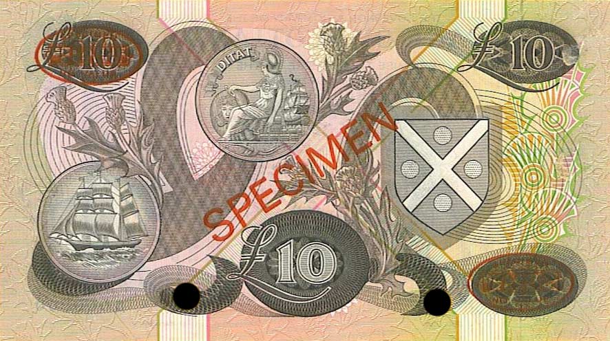Back of Scotland p113s: 10 Pounds from 1974