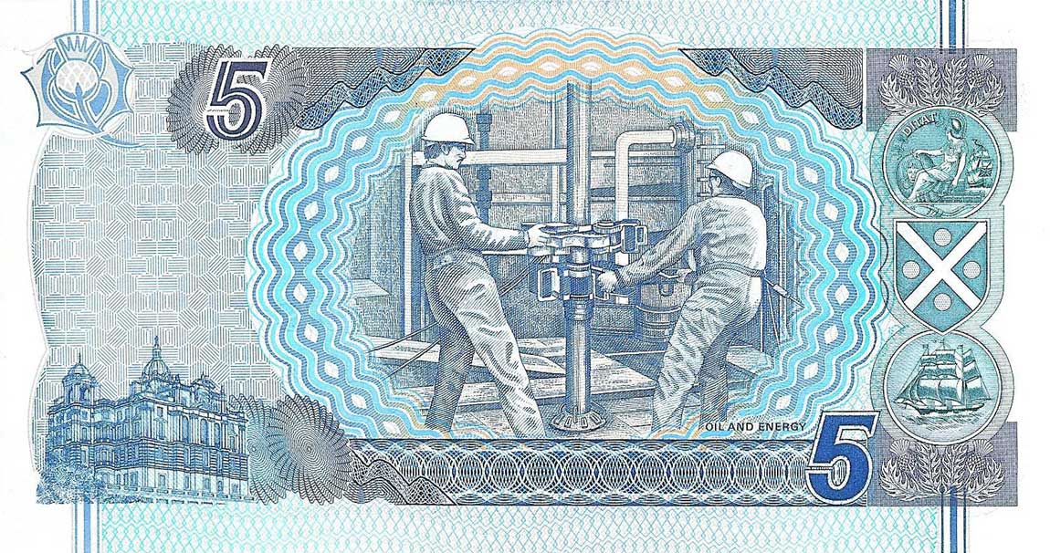 Back of Scotland p119b: 5 Pounds from 1996