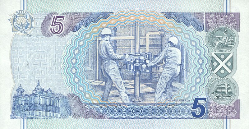 Back of Scotland p119c: 5 Pounds from 1998