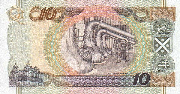 Back of Scotland p120a: 10 Pounds from 1995