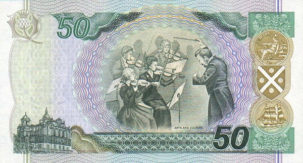 Back of Scotland p122a: 50 Pounds from 1995