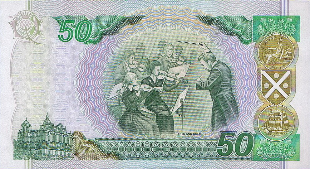 Back of Scotland p122c: 50 Pounds from 2003