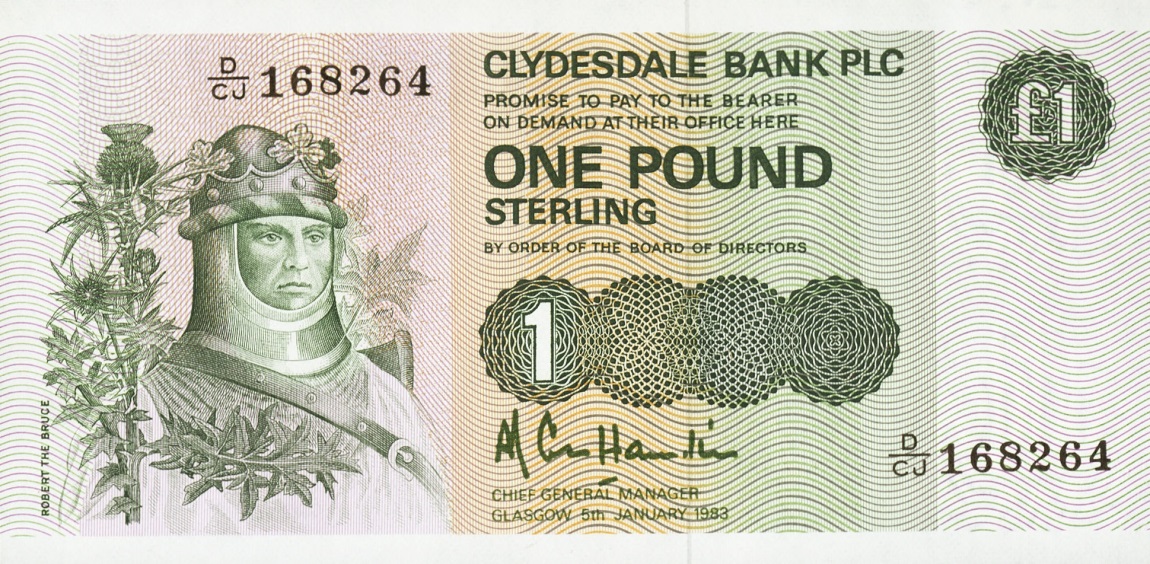 Front of Scotland p211b: 1 Pound from 1983