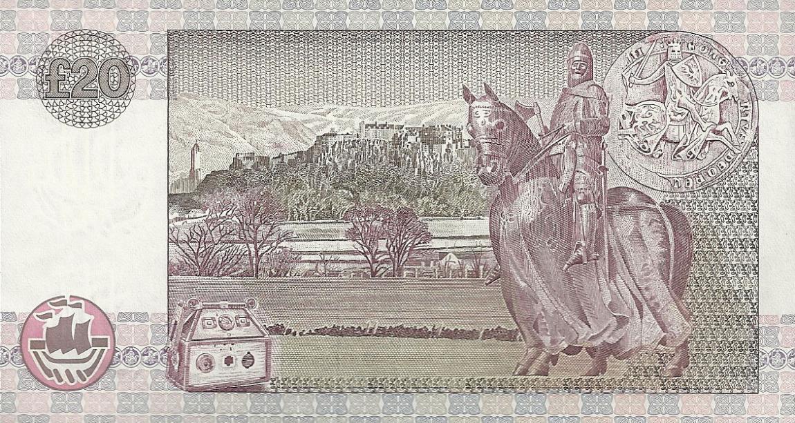 Back of Scotland p220b: 20 Pounds from 1993