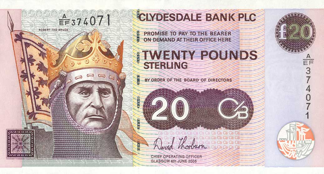Front of Scotland p229F: 20 Pounds from 2005