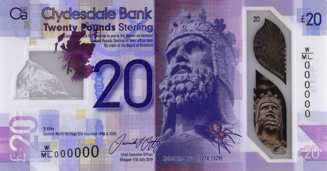 Front of Scotland p229Rs: 20 Pounds from 2019