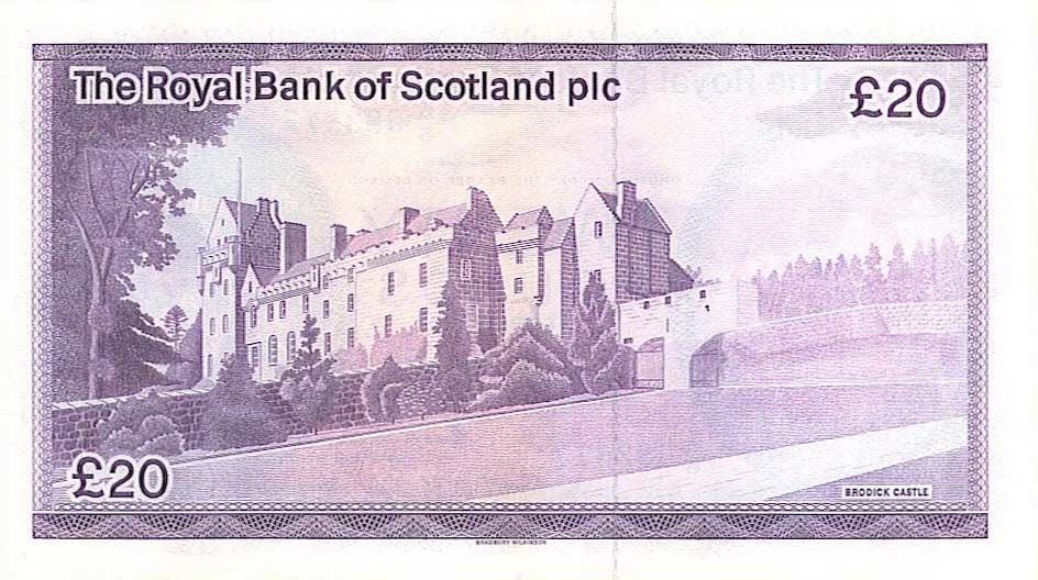 Back of Scotland p344a: 20 Pounds from 1982