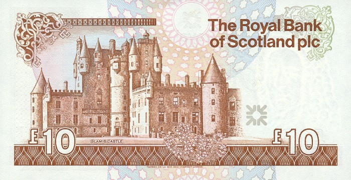 Back of Scotland p353a: 10 Pounds from 1992