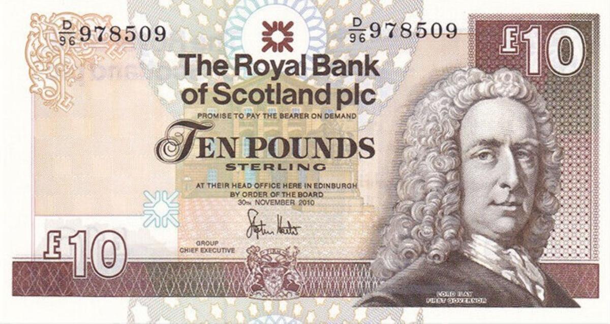 Front of Scotland p353c: 10 Pounds from 2010