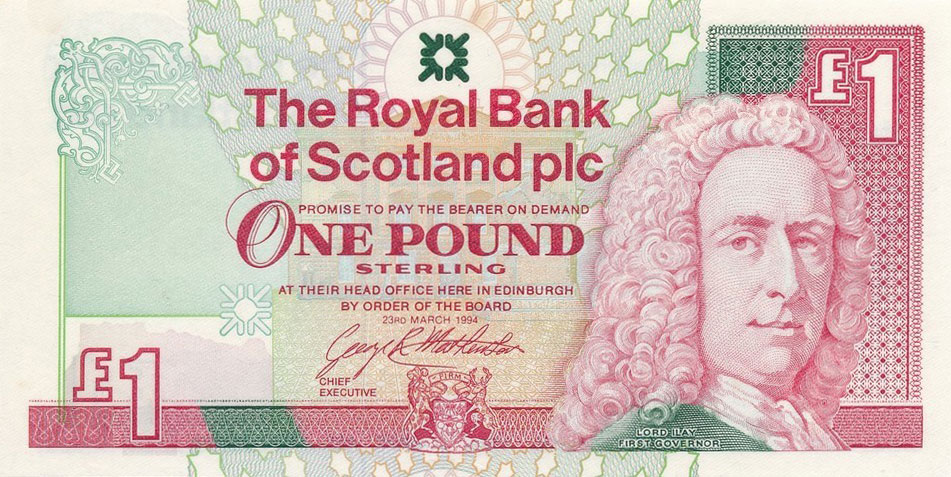 Front of Scotland p357ct: 1 Pound from 1994