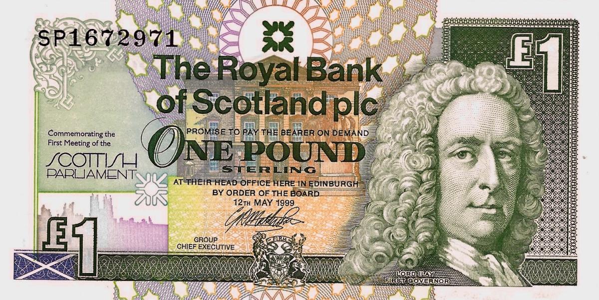Front of Scotland p360: 1 Pound from 1999
