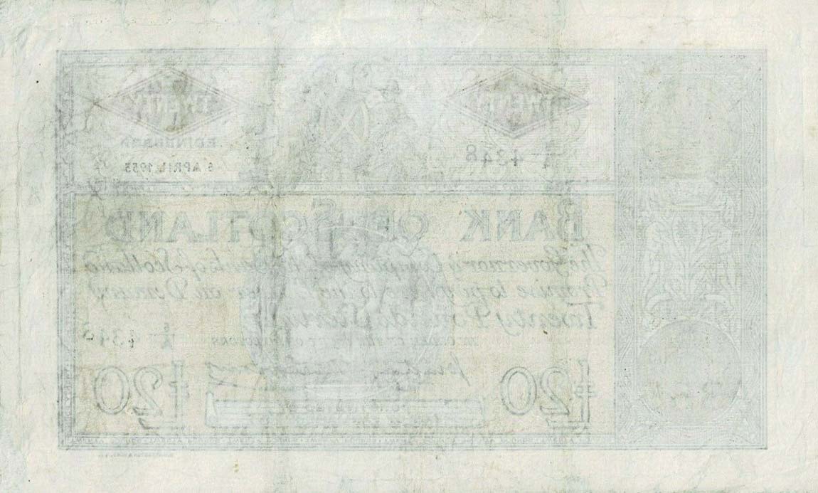 Back of Scotland p94e: 20 Pounds from 1955