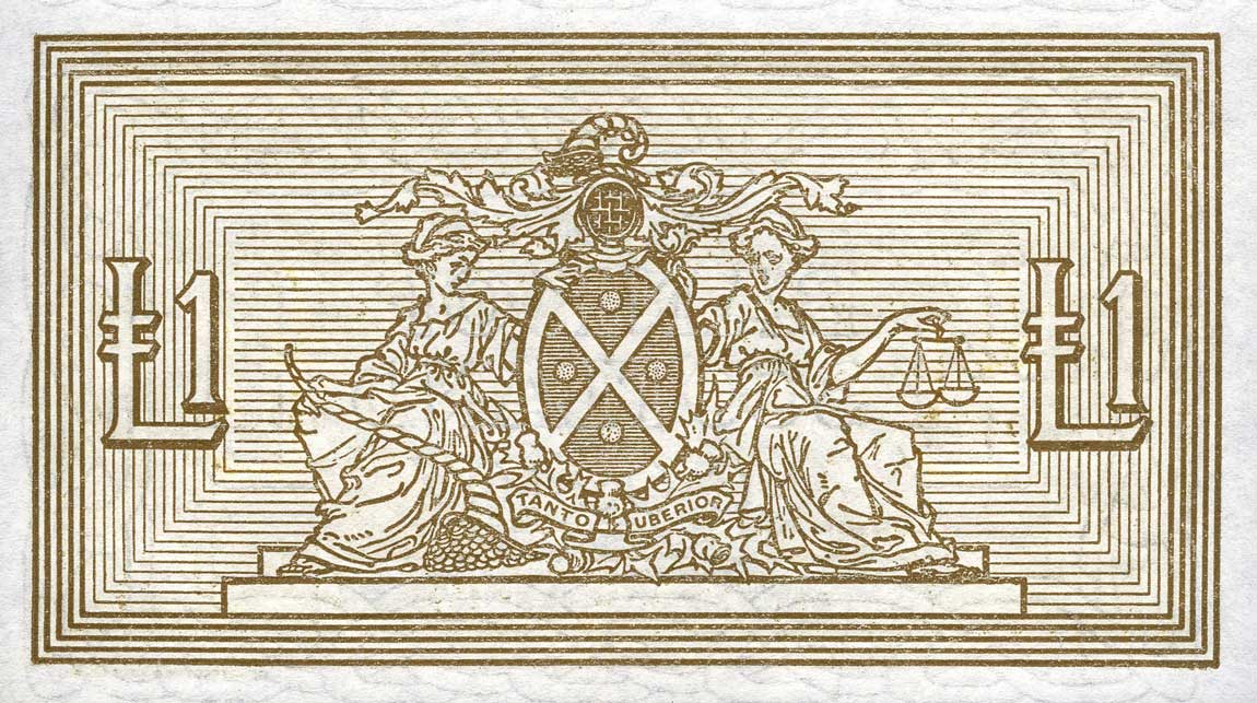 Back of Scotland p96a: 1 Pound from 1945