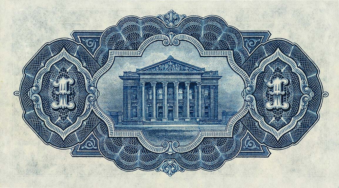 Back of Scotland pS331a: 1 Pound from 1927