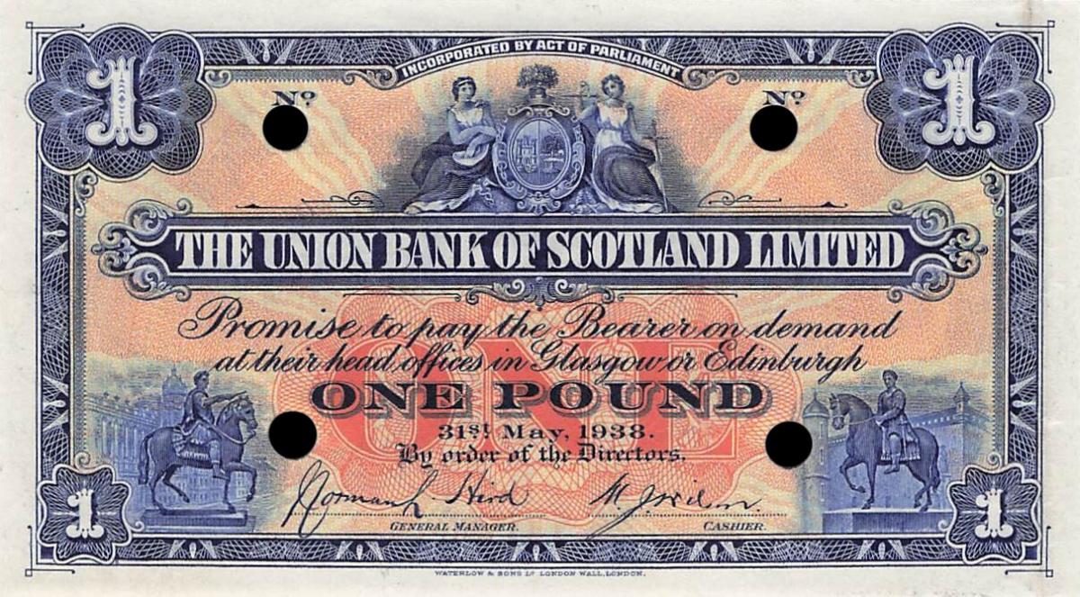 Front of Scotland pS815r: 1 Pound from 1924