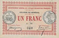 p2b from Senegal: 1 Franc from 1917