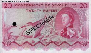 p16ct from Seychelles: 20 Rupees from 1974