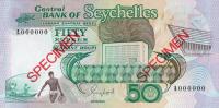 p34s from Seychelles: 50 Rupees from 1989