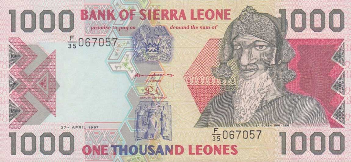 Front of Sierra Leone p20c: 1000 Leones from 1997