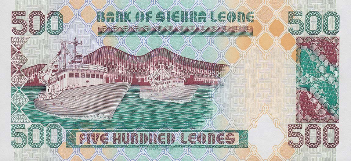 Back of Sierra Leone p23a: 500 Leones from 1995