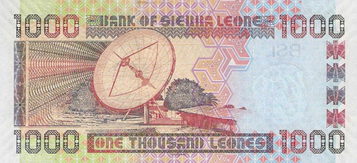 Back of Sierra Leone p24c: 1000 Leones from 2006
