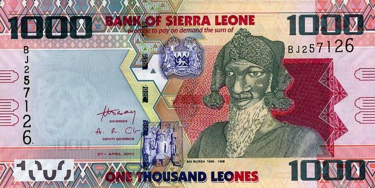Front of Sierra Leone p30a: 1000 Leones from 2010