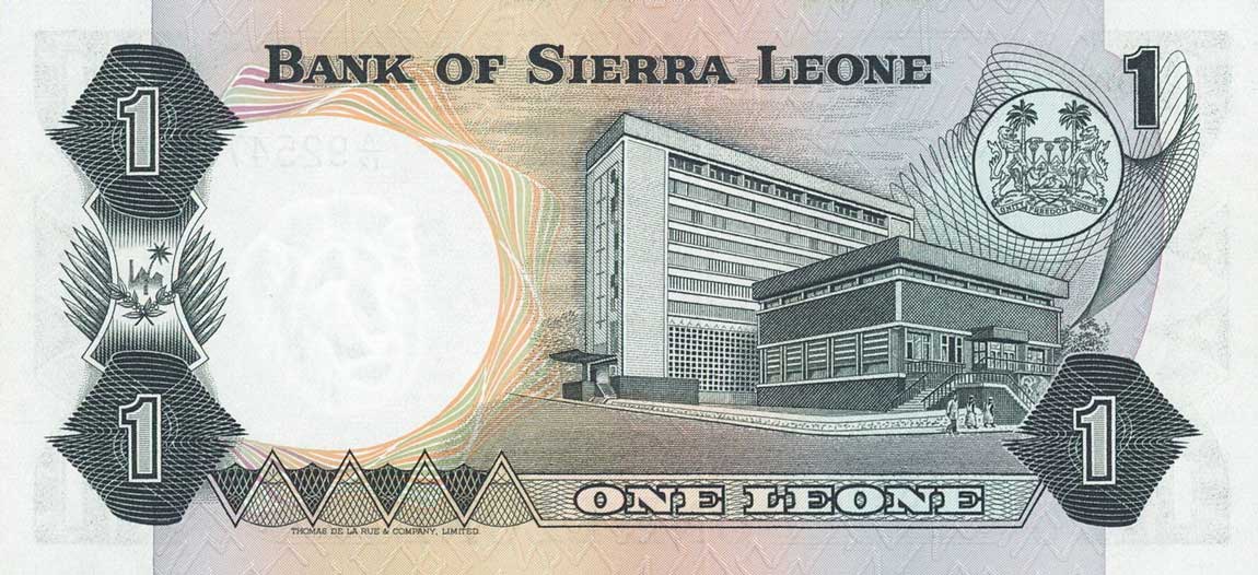 Back of Sierra Leone p5b: 1 Leone from 1978