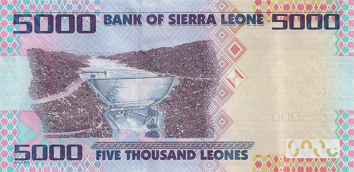 Back of Sierra Leone p32e: 5000 Leones from 2020