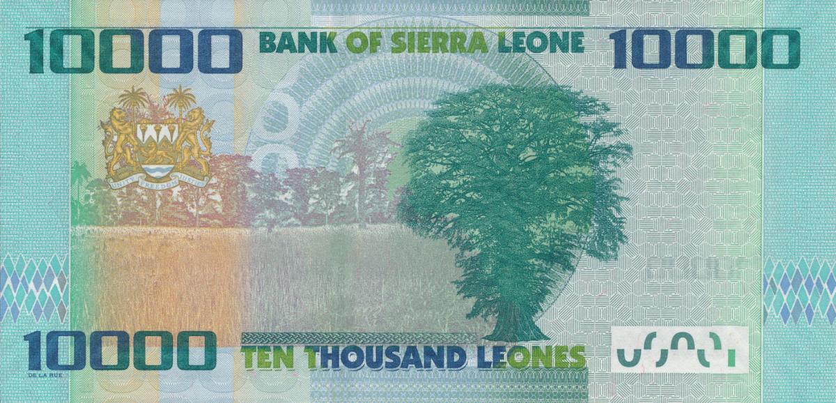 Back of Sierra Leone p33d: 10000 Leones from 2018