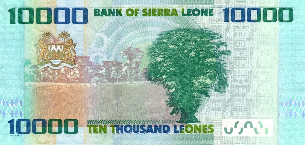 Back of Sierra Leone p33e: 10000 Leones from 2020