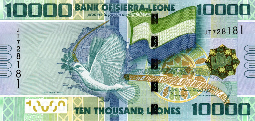 Front of Sierra Leone p33e: 10000 Leones from 2020