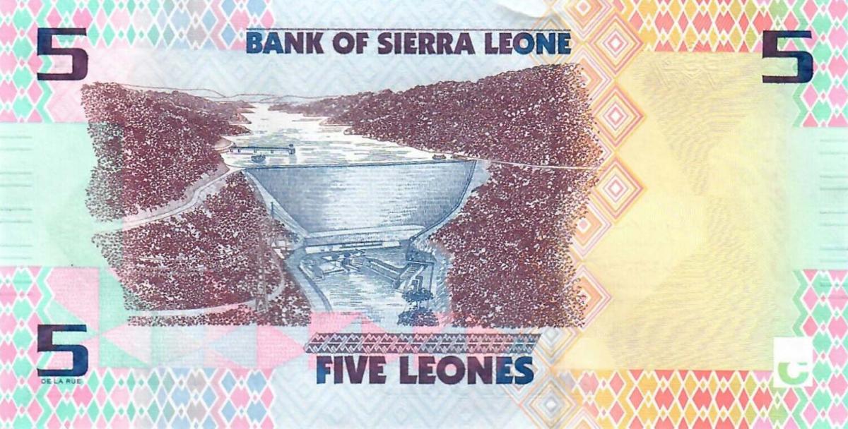 Back of Sierra Leone p36: 5 Leones from 2022