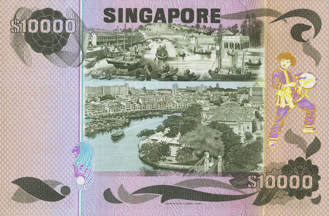 Back of Singapore p17a: 10000 Dollars from 1980