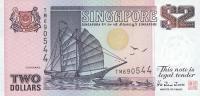 Gallery image for Singapore p34: 2 Dollars from 1997