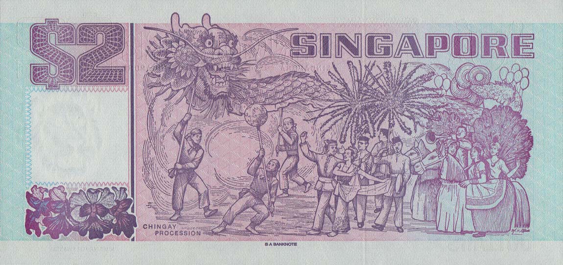 Back of Singapore p37: 2 Dollars from 1998