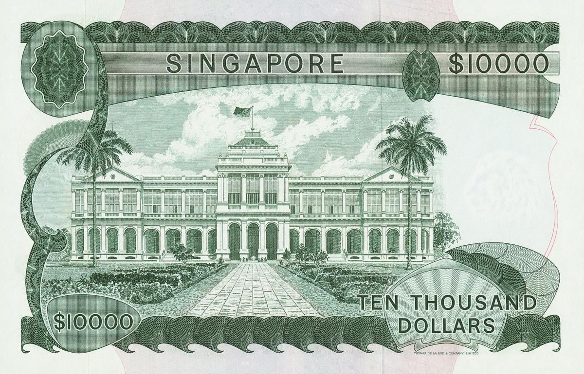 Back of Singapore p8Aa: 10000 Dollars from 1973
