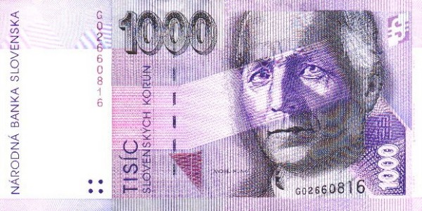 Front of Slovakia p24a: 1000 Korun from 1993