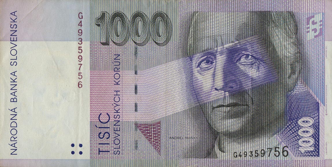 Front of Slovakia p24b: 1000 Korun from 1995